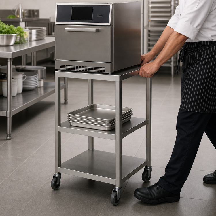 Product image #3 for Merrychef SR3-25 Commercial Mobile Oven Trolley Stand
