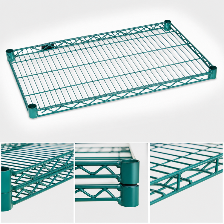 Product image #3 for EagleGard 72 x 24 Inch Wire Shelf with QuadTruss Design, Blue-Green Hybrid Epoxy Finish