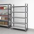 Thumbnail image #3 for Camshelving Elements XTRA 5-Tier Stationary Add-On Polymer Shelving Unit with 4 Vented and 1 Solid Shelf Plates, 18