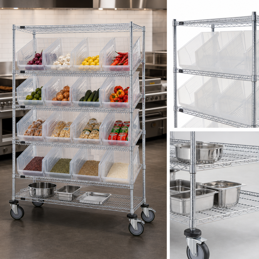 Slanted and Flat Shelf Layout