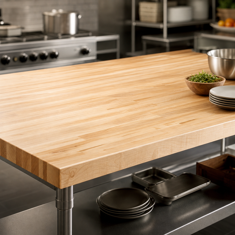 Product image #3 for Boos Block 96-Inch x 30-Inch Northern Hard Rock Maple Kitchen Countertop, Blended Edge Grain, Oil Finish