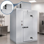 Thumbnail image #3 for Kolpak Polar-Pak P7-1008-CT Indoor Walk-In Cooler with Top-Mounted Self-Contained Refrigeration, Floor, Galvalume, 9' 8" x 7' 9" x 7' 6.25"