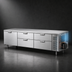 Thumbnail image #3 for La Rosa Self-Contained Reach-In Four-Section Freezer Base Equipment Stand with 1 Door and 6 Drawers, 104 Inch Stainless Steel