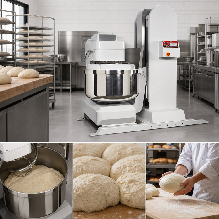 Product image #3 for Univex Silverline SL280LB 615 lb. Floor Model Spiral Dough Mixer with Built-In Lifter