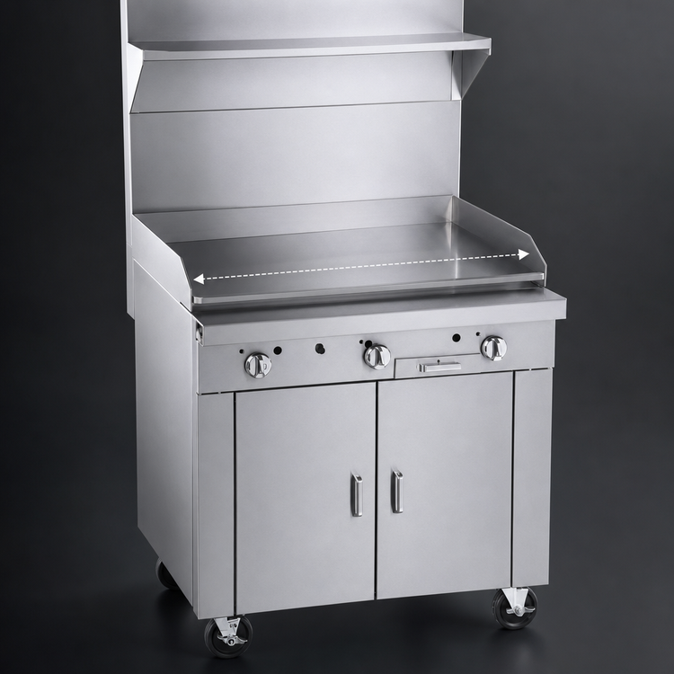 Product image #3 for Southbend Platinum Heavy Duty 36-Inch Sectional Gas Plancha Griddle Range with Cabinet Base