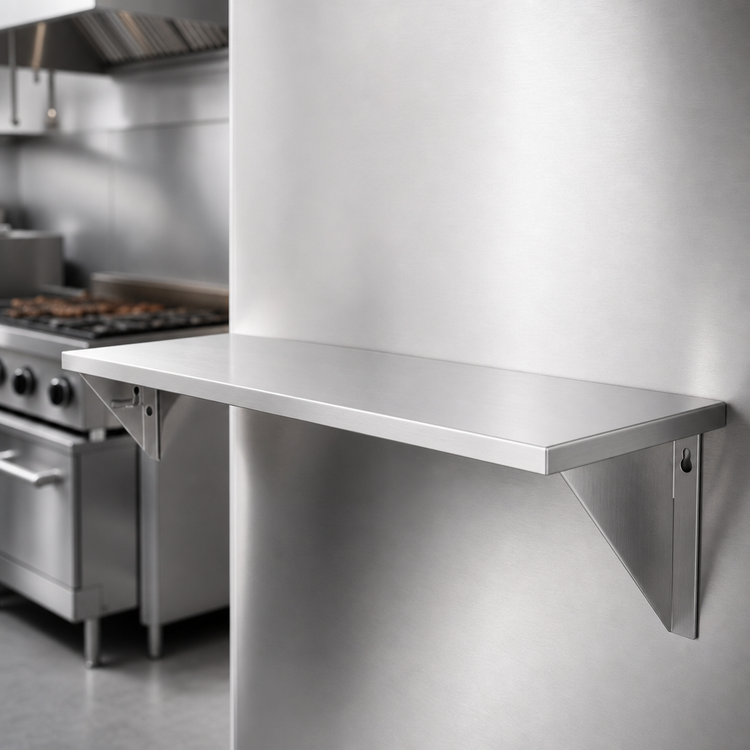 Product image #4 for KoolMore 48-Inch Front Shelf Accessory for Charbroilers, 304 Stainless Steel, 20-lb Capacity
