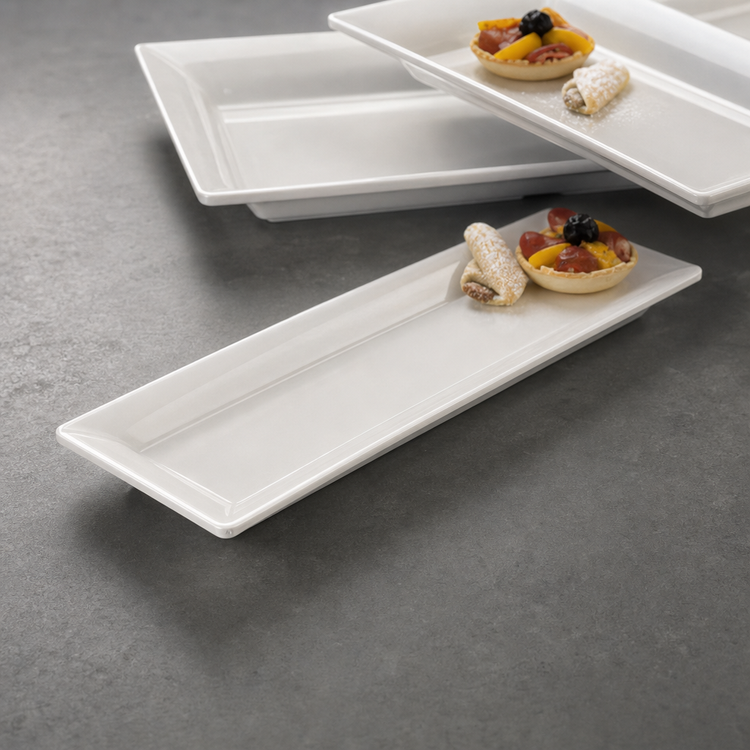 Product image #3 for American Metalcraft Endurance 18-Inch Rectangular White Melamine Platter