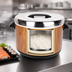 Thumbnail image #3 for Thunder Group 60-Cup Insulated Sushi Rice Container with Woodgrain Finish and Stainless Steel Cover & Lining