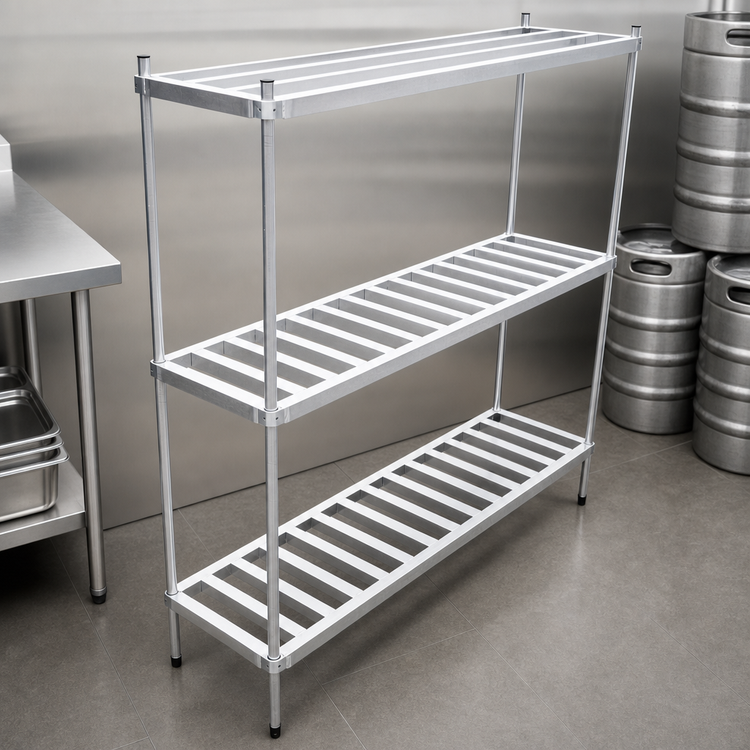 Product image #3 for Omcan Aluminum 8-Keg Storage Rack