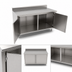Thumbnail image #3 for John Boos Enclosed Work Table with Cabinet Base and Hinged Doors, 60 x 36 Inches, 16/300 Stainless Steel Top, 5-Inch Backsplash