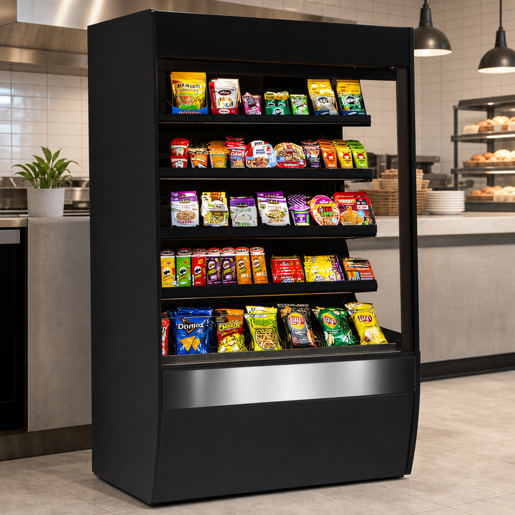Product image #3 for Federal Industries Vision Series Non-Refrigerated Self-Serve High-Profile Open-Air Merchandiser, 47.25" W x 33" D x 60" H