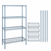 Thumbnail image #3 for Quantum Gray Epoxy Antimicrobial Wire Shelving Starter Kit, 24