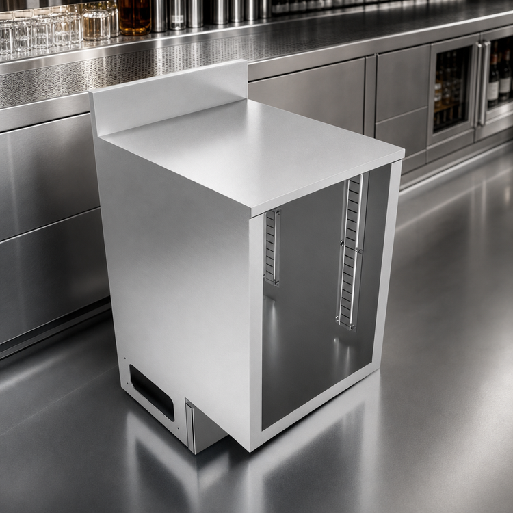 Product image #4 for BK Resources Call Series 18" x 21" Flat Top Stainless Steel Underbar Cabinet Base