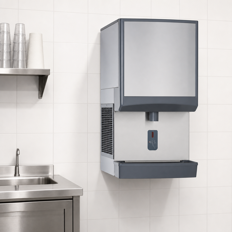 Product image #3 for Symphony Plus 25HI414A-SI-DP Wall Mount Ice-Only Dispenser with Drain Pan