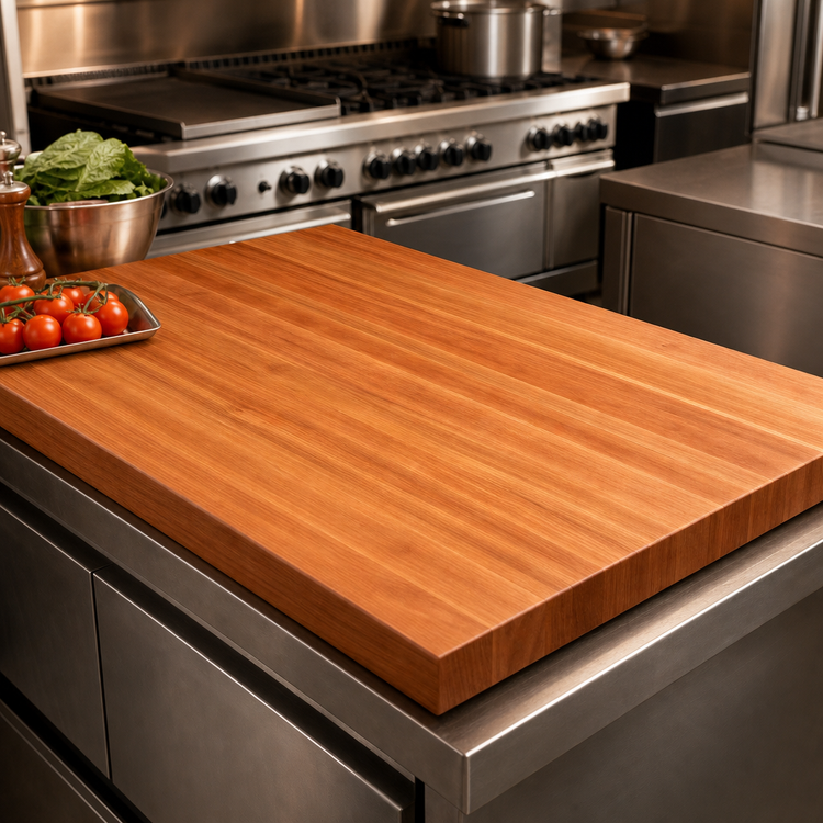 Product image #3 for Boos Block American Cherry Edge Grain Kitchen Countertop, 48"W x 42"D x 2-1/4" Thick, Varnique Finish