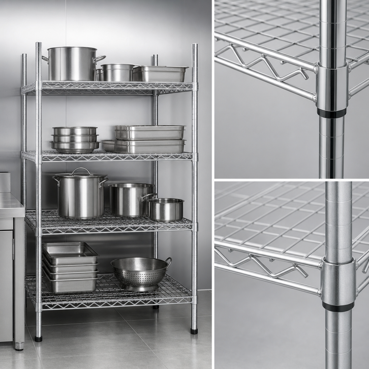 Product image #3 for Advance Tabco Special Value Series Heavy Duty Chrome Plated Wire Shelf, 24 x 18 Inches