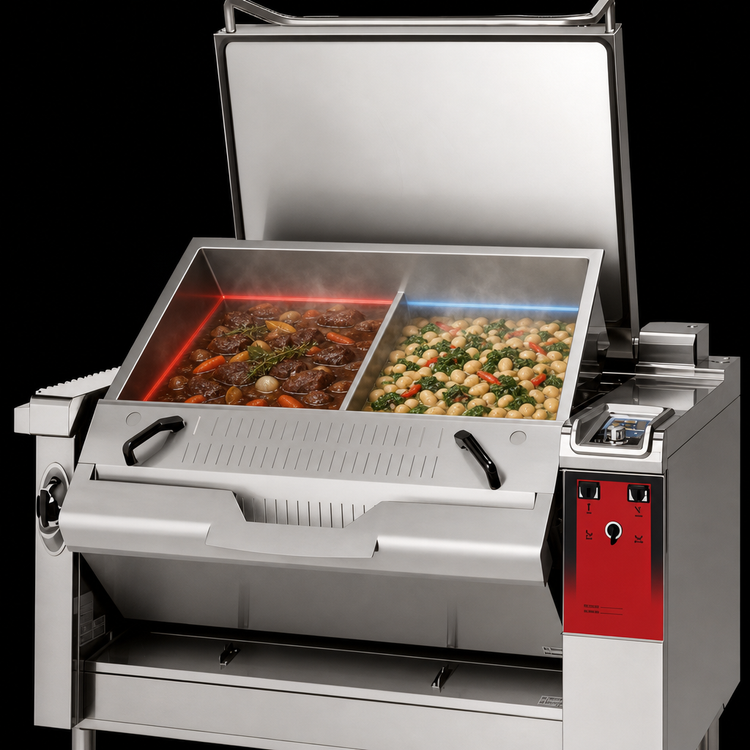 Product image #4 for Vulcan PreciPan 28-Gallon Electric Tilting Braising Pan, 480V, Open Frame