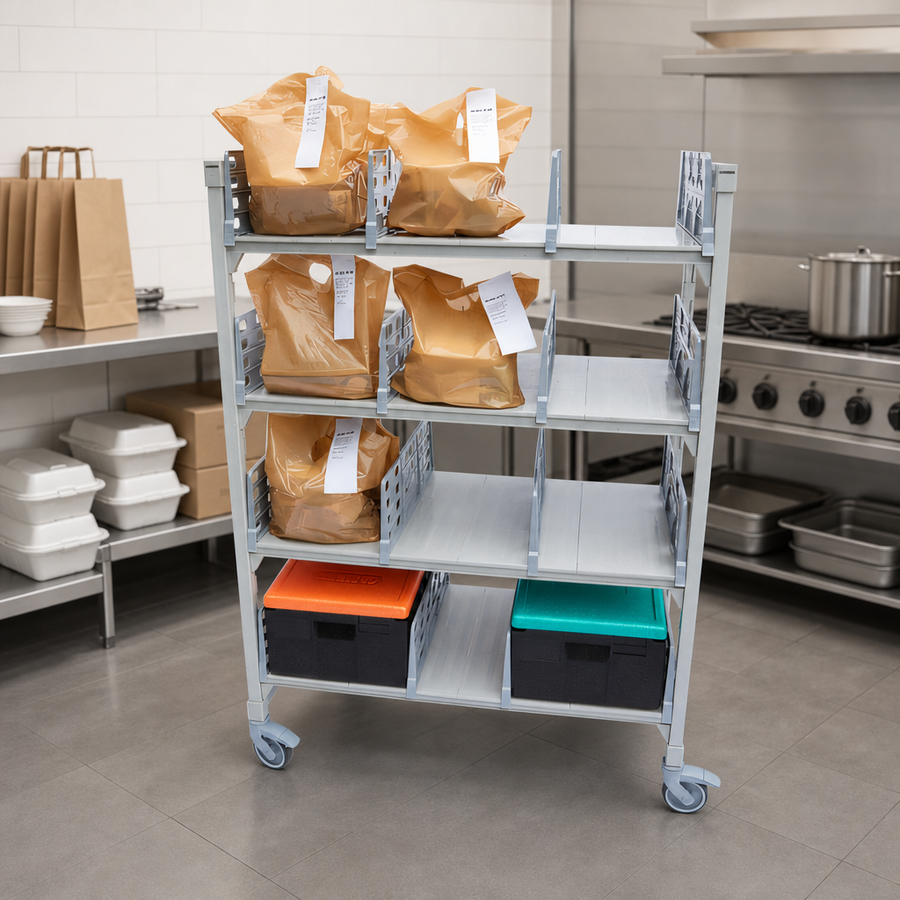 Four-Tier Solid Shelf Layout
