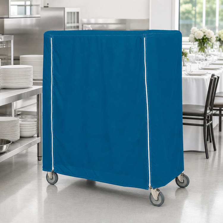Product image #3 for Metro Mariner Blue Nylon Banquet Cart Cover, 48 Inch W x 24 Inch D x 54 Inch H