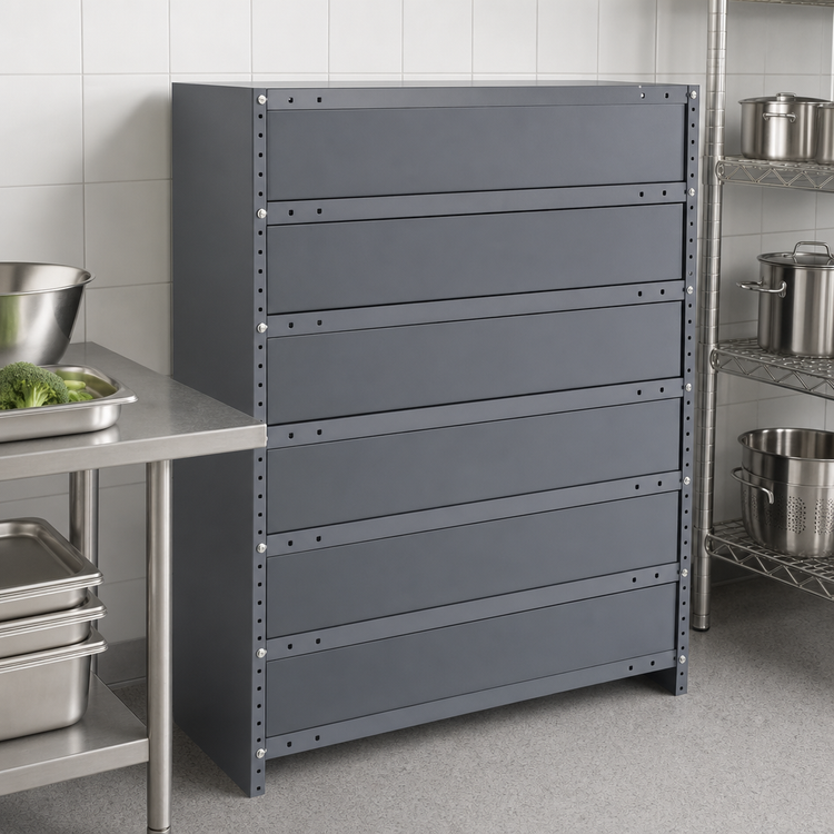 Product image #3 for Quantum Closed Heavy-Duty 7-Shelf Stationary Wire Shelving Unit, 36W x 12D x 39H