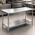 Thumbnail image #3 for Eagle Group Budget Series 30 Inch x 24 Inch 430 Stainless Steel Work Table with Adjustable Undershelf