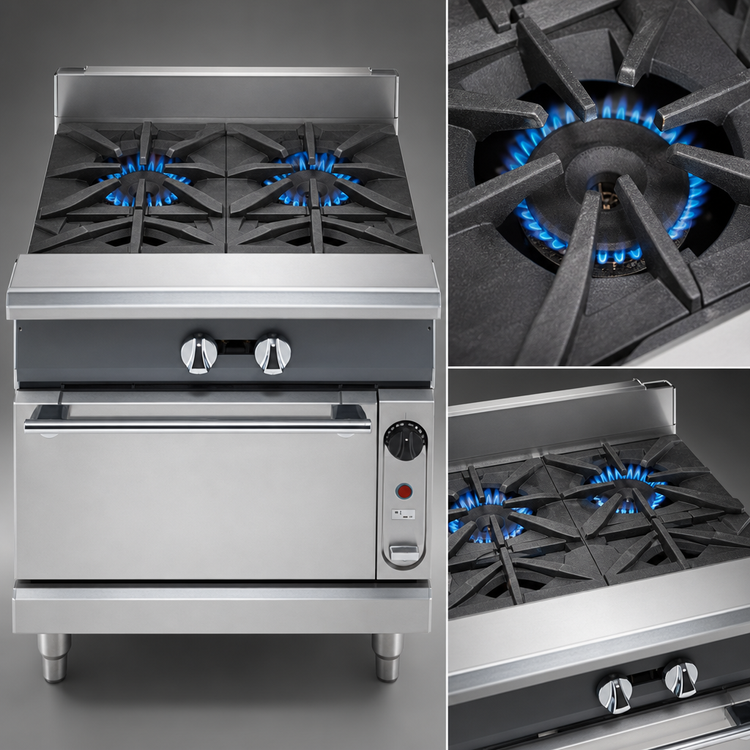 Product image #3 for Vulcan V Series 18-Inch Heavy Duty Gas Range with 2 Open Burners and Storage Base