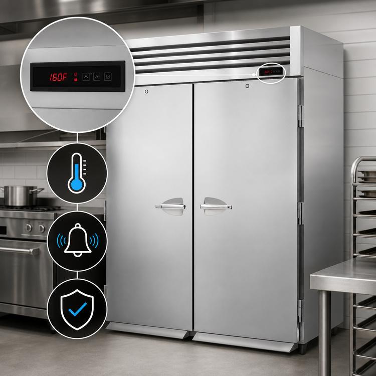Product image #3 for Turbo Air PRO Series Roll-In Heated Cabinet, 2-Section, 75.59 Cu. Ft., Solid Doors