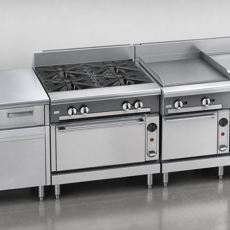 Product image #3 for Vulcan V Series 36-Inch Heavy Duty Modular Gas Range with 2 Open Burners and 24-Inch Griddle