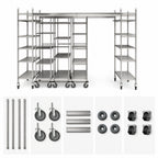 Thumbnail image #3 for Metro TOP-TRACK TTM21S 21-Inch Stainless Steel Mobile Shelving Unit Kit, Shelves Sold Separately