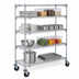 Thumbnail image #3 for Metro Super Erecta Super Adjustable Wire Stem Caster Cart, 48 x 21 x 69 Inches, 4 Shelves, Chrome, 900 lb. Capacity