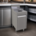 Thumbnail image #3 for Glastender Free-Standing Stainless Steel Underbar Dry Waste Unit with Hinged Door, 14 x 24 Inches