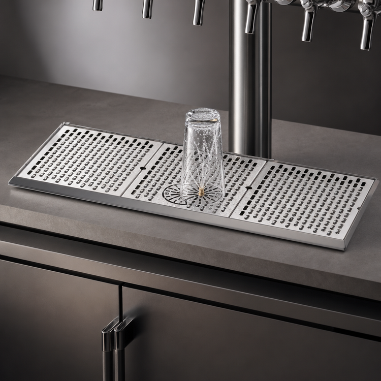 Product image #3 for Perlick C18750-51-GRC Surface-Mount Drainer with Glass Rinser for Brew Pipe Towers, 51 Inch
