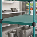 Thumbnail image #3 for Eagle Group QuadPlus QPF-QA2454E-GS Solid Green Polymer Shelf Mat, 54 x 24 Inches, Antimicrobial, Wire Frame Case of 2