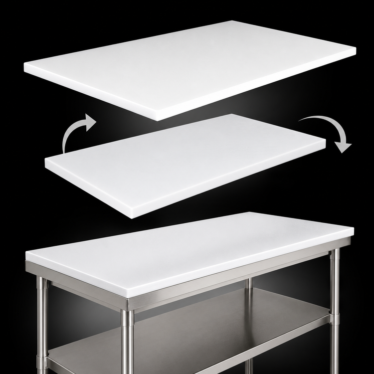 Product image #3 for John Boos 60 Inch x 24 Inch Reversible Poly Replacement Work Table Top