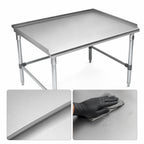 Thumbnail image #3 for John Boos GS6-3618SBK Stainless Steel Equipment Stand, 18"W x 36"D x 24"H, 16-Gauge Top, 1-1/2" Up-Turn