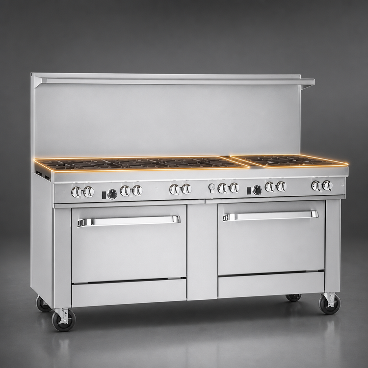 Product image #3 for Southbend Ultimate 72-Inch Gas Restaurant Range with 11 Open Burners and 2 Convection Ovens