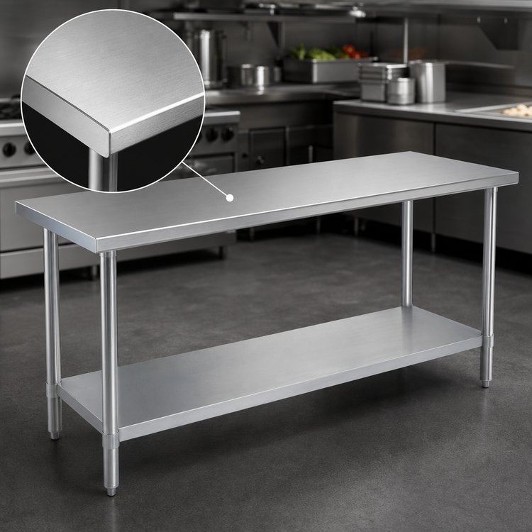 Product image #3 for Duke 314S-24120 Stainless Steel Work Table with Undershelf, 120 x 24 Inches, 36 Inches High, No Backsplash