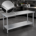 Thumbnail image #3 for Duke 314S-24120 Stainless Steel Work Table with Undershelf, 120 x 24 Inches, 36 Inches High, No Backsplash