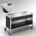 Thumbnail image #3 for Atlas Metal CAU-5 77-1/2-Inch Mobile Beverage Serving Counter with Stainless Steel Top and Urn Drain