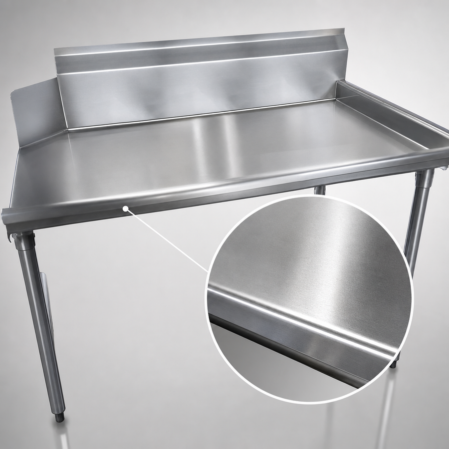 16-Gauge 304 Stainless Steel Top