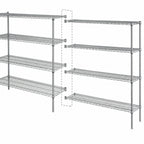 Thumbnail image #3 for Metro Super Erecta AN576BR Add-On Wire Shelving Unit, 4 Shelves, 72"W x 24"D x 63"H, Brite Finish