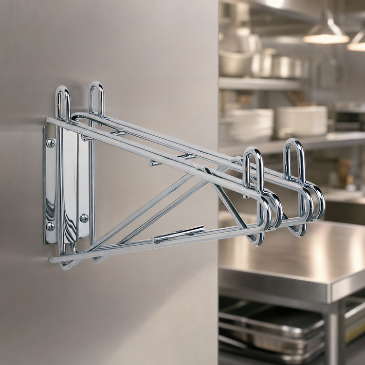 Product image #3 for Metro Super Erecta Stainless Steel Double Direct Wall Mount Shelf Support for 21-Inch Shelves