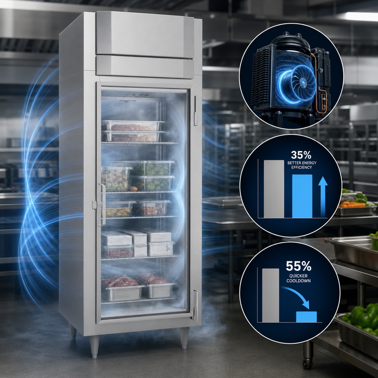 Product image #4 for Victory Refrigeration UltraSpec™ FSA-1D-S1-EW-PT-G-HC One-Section Pass-Thru Glass Door Freezer