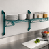 Thumbnail image #3 for Quantum Cantilever Single Shelf Post Wall-Mount Wire Shelving Unit, 72 x 21 Inch, Green Epoxy