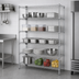 Thumbnail image #3 for Quantum Stationary Wire Shelving Starter Kit, 72 x 12 x 54 Inches, 5 Shelves, Chrome Plated