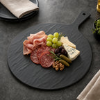 Thumbnail image #3 for American Metalcraft FSR14 Round Melamine Serving Peel with Handle, Black Faux Slate Finish, 15-Inch Case of 12