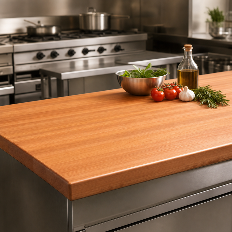 Product image #3 for Boos Block American Cherry Full-Length Rail Edge Grain Kitchen Countertop, 36 x 30 x 1-1/2 Inches, Varnique Finish