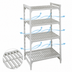 Thumbnail image #4 for Cambro Camshelving Premium 4-Tier Stationary Starter Polymer Shelving Unit, 21 x 54 x 84 Inches, Vented Shelves, Speckled Gray