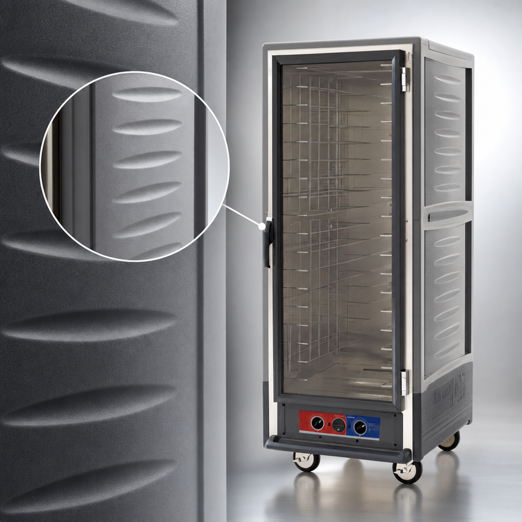 Product image #3 for Metro C5 3 Series Full Height Mobile Heated Holding Cabinet with Clear Polycarbonate Door and 35 Pan Capacity