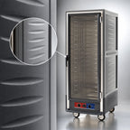 Thumbnail image #3 for Metro C5 Insulation Armour C539-HFC-L-GY Full-Height Mobile Heated Holding Cabinet, Clear Polycarbonate Door, 35-Pan Capacity